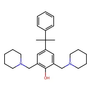 4-(2-Phenylpropan-2-yl)-2,6-bis(piperidin-1-ylmethyl)phenol structure
