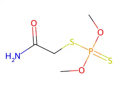 Phosphorodithioic acid, S-(2-amino-2-oxoethyl) O,O-dimethyl ester structure
