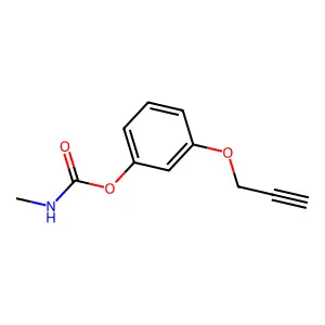 Phenol, 3-(2-propyn-1-yloxy)-, 1-(N-methylcarbamate) structure