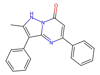 2-Methyl-3,5-diphenylpyrazolo[1,5-a]pyrimidin-7-ol structure