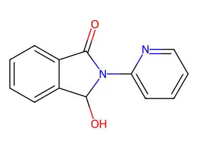 1H-Isoindol-1-one, 2,3-dihydro-3-hydroxy-2-(2-pyridinyl)- structure