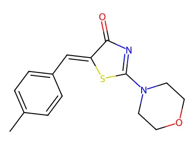 5-[(4-Methylphenyl)methylene]-2-(4-morpholinyl)-4(5H)-thiazolone structure