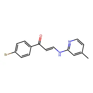 (E)-1-(4-bromophenyl)-3-[(4-methylpyridin-2-yl)amino]prop-2-en-1-one structure