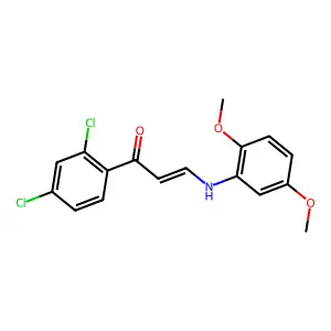 (2E)-1-(2,4-dichlorophenyl)-3-[(2,5-dimethoxyphenyl)amino]prop-2-en-1-one structure