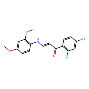 (2E)-1-(2,4-dichlorophenyl)-3-[(2,4-dimethoxyphenyl)amino]prop-2-en-1-one structure
