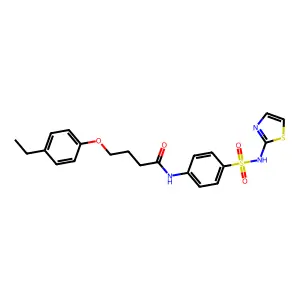 4-(4-ethylphenoxy)-N-[4-(1,3-thiazol-2-ylsulfamoyl)phenyl]butanamide structure