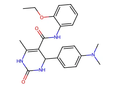 4-[4-(dimethylamino)phenyl]-N-(2-ethoxyphenyl)-6-methyl-2-oxo-1,2,3,4-tetrahydropyrimidine-5-carboxamide structure