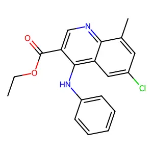 Ethyl 4-anilino-6-chloro-8-methyl-3-quinolinecarboxylate structure