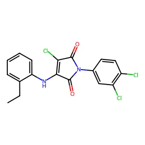 3-Chloro-1-(3,4-dichlorophenyl)-4-(2-ethylanilino)pyrrole-2,5-dione structure