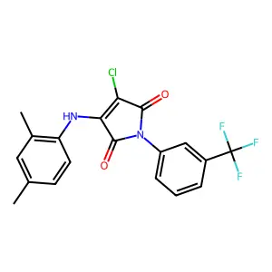 3-Chloro-4-(2,4-dimethylanilino)-1-[3-(trifluoromethyl)phenyl]pyrrole-2,5-dione structure