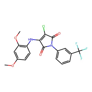 3-Chloro-4-(2,4-dimethoxyanilino)-1-[3-(trifluoromethyl)phenyl]pyrrole-2,5-dione structure