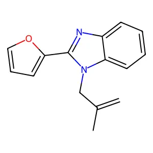 2-(furan-2-yl)-1-(2-methylallyl)-1H-benzo[d]imidazole structure