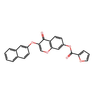 3-(2-naphthyloxy)-4-oxo-4H-chromen-7-yl 2-furoate structure