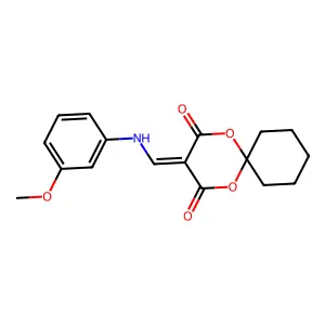 3-(((3-Methoxyphenyl)amino)methylene)-1,5-dioxaspiro[5.5]undecane-2,4-dione structure