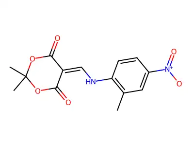 2,2-Dimethyl-5-(((2-methyl-4-nitrophenyl)amino)methylene)-1,3-dioxane-4,6-dione structure