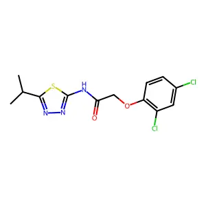 2-(2,4-dichlorophenoxy)-N-(5-isopropyl-1,3,4-thiadiazol-2-yl)acetamide structure