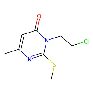 3-(2-chloroethyl)-6-methyl-2-(methylsulfanyl)-4(3H)-pyrimidinone structure