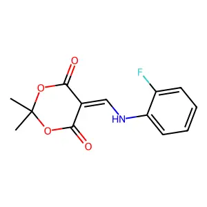 5-(((2-Fluorophenyl)amino)methylene)-2,2-dimethyl-1,3-dioxane-4,6-dione structure