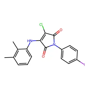 3-Chloro-4-(2,3-dimethylanilino)-1-(4-iodophenyl)pyrrole-2,5-dione structure
