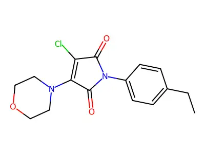 3-Chloro-1-(4-ethylphenyl)-4-morpholin-4-ylpyrrole-2,5-dione structure