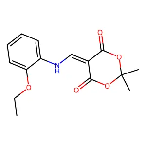 5-{[(2-Ethoxyphenyl)amino]methylidene}-2,2-dimethyl-1,3-dioxane-4,6-dione structure
