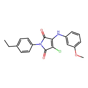 3-Chloro-1-(4-ethylphenyl)-4-(3-methoxyanilino)pyrrole-2,5-dione structure