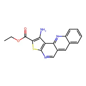 Ethyl 1-aminobenzo[b]thieno[2,3-h][1,6]naphthyridine-2-carboxylate structure