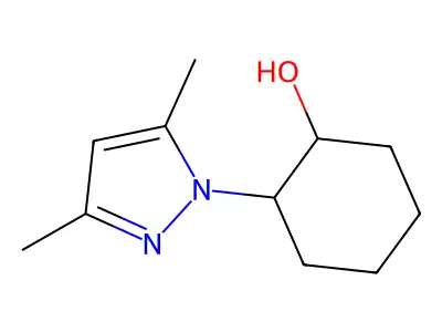 2-(3,5-dimethyl-1H-pyrazol-1-yl)cyclohexan-1-ol structure