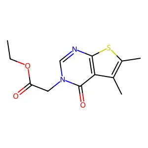 ethyl (5,6-dimethyl-4-oxothieno[2,3-d]pyrimidin-3(4H)-yl)acetate structure