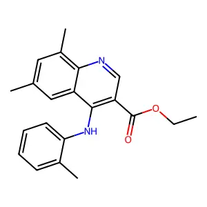 Ethyl 6,8-dimethyl-4-[(2-methylphenyl)amino]quinoline-3-carboxylate structure