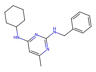 N2-benzyl-N4-cyclohexyl-6-methylpyrimidine-2,4-diamine structure
