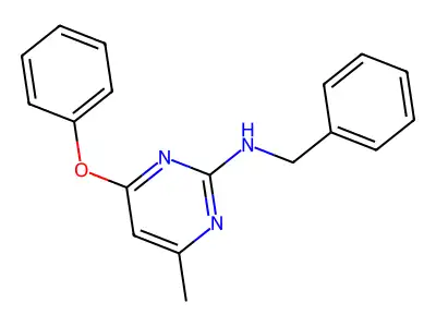 N-benzyl-4-methyl-6-phenoxypyrimidin-2-amine structure