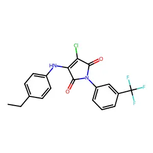 3-Chloro-4-(4-ethylanilino)-1-[3-(trifluoromethyl)phenyl]pyrrole-2,5-dione structure
