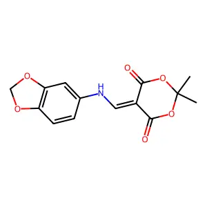 5-[(1,3-Benzodioxol-5-ylamino)methylene]-2,2-dimethyl-1,3-dioxane-4,6-dione structure