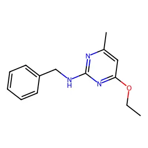 N-benzyl-4-ethoxy-6-methylpyrimidin-2-amine structure