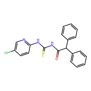 N-[(5-chloropyridin-2-yl)carbamothioyl]-2,2-diphenylacetamide structure