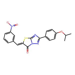 (5Z)-5-[(3-nitrophenyl)methylidene]-2-(4-propan-2-yloxyphenyl)-[1,3]thiazolo[3,2-b][1,2,4]triazol-6-one structure