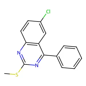 6-Chloro-2-(methylthio)-4-phenylquinazoline structure