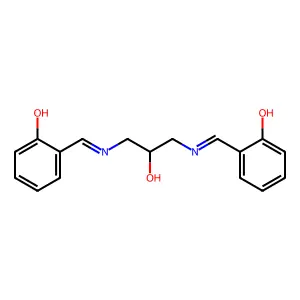 2,2'-{(2-hydroxypropane-1,3-diyl)bis[nitrilo(E)methylylidene]}diphenol structure