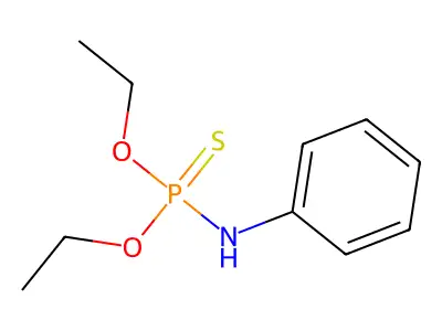O,O-Diethyl N-phenylphosphoramidothioate structure