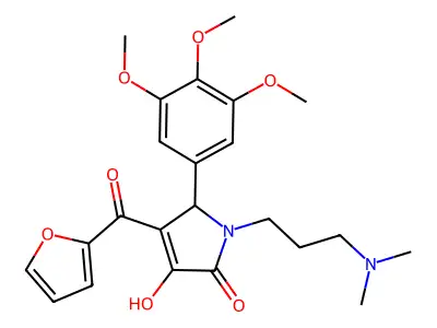 1-[3-(dimethylamino)propyl]-3-(furan-2-carbonyl)-4-hydroxy-2-(3,4,5-trimethoxyphenyl)-2H-pyrrol-5-one structure