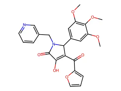 4-(2-Furylcarbonyl)-3-hydroxy-1-(3-pyridylmethyl)-5-(3,4,5-trimethoxyphenyl)-3-pyrrolin-2-one structure