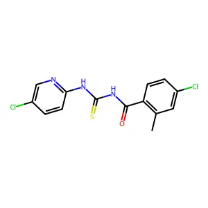 4-chloro-N-[(5-chloropyridin-2-yl)carbamothioyl]-2-methylbenzamide structure