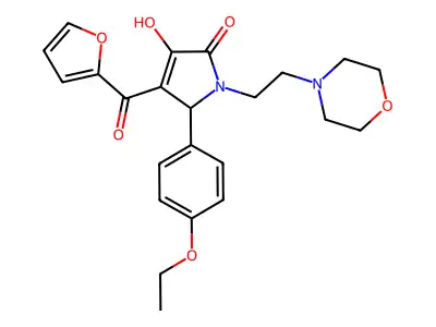 (4E)-5-(4-ethoxyphenyl)-4-[furan-2-yl(hydroxy)methylidene]-1-[2-(morpholin-4-yl)ethyl]pyrrolidine-2,3-dione structure