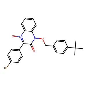 3-(4-Bromophenyl)-1-[(4-tert-butylphenyl)methoxy]-4-oxidoquinoxalin-4-ium-2-one structure
