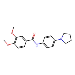 3,4-dimethoxy-N-(4-pyrrolidin-1-ylphenyl)benzamide structure