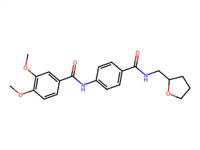 3,4-dimethoxy-N-[4-(oxolan-2-ylmethylcarbamoyl)phenyl]benzamide structure