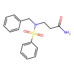 3-[Benzenesulfonyl(benzyl)amino]propanamide structure