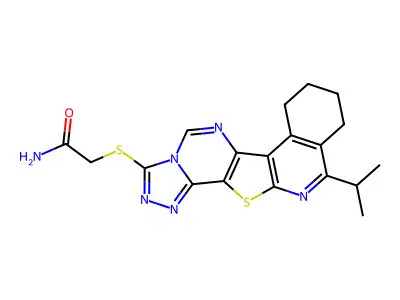 C19H20N6OS2 structure