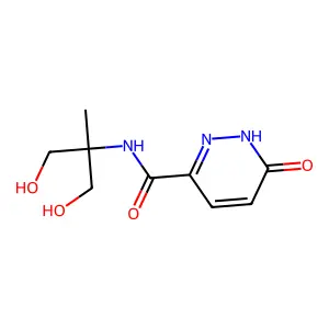 N-(1,3-dihydroxy-2-methylpropan-2-yl)-6-oxo-1,6-dihydropyridazine-3-carboxamide structure